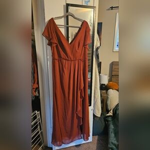 Burnt Orange Bridesmaid Dress